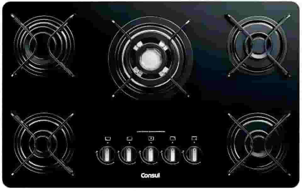 Consul Cooktop 5 Bocas Preto Cdd75Aeuna Bivolt