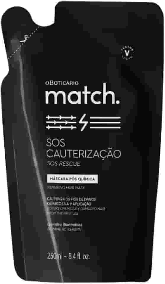 Refil Máscara Capilar Pós-Química Match SOS Cauterização 250ml O Boticário