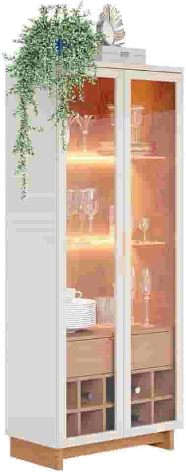 Cristaleira Adega Guanabara 2 Portas 1 Gaveta Off White