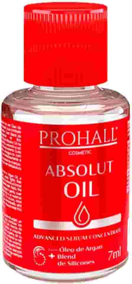 Hair Oil Prohall Absolut Oil - Sérum Reparador de Pontas Concentrado, Brilho Intenso e Maciez, 7ml