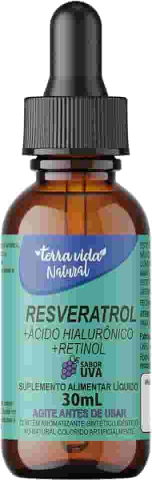 Resveratrol + Ácido Hialurônico + Retinol, Sabor Uva, 30ml