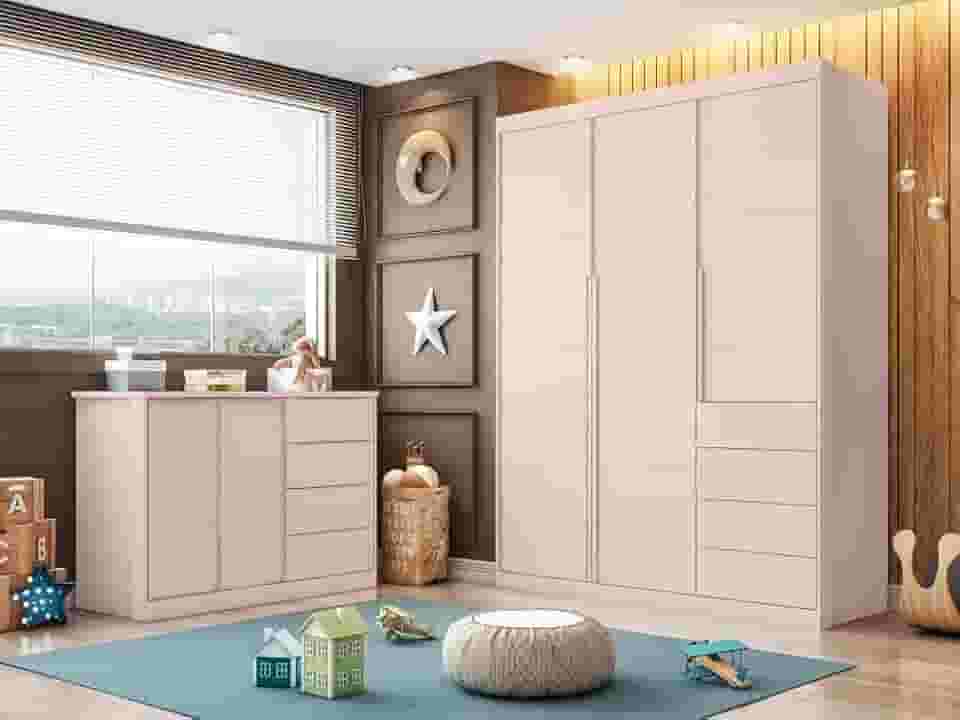 Jogo de Quarto Completo Pérola Rose - Phoenix Baby