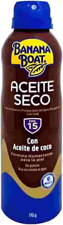 Banana Boat Óleo Seco Bronzeador FPS 15 Aerossol 170g Toque Seco