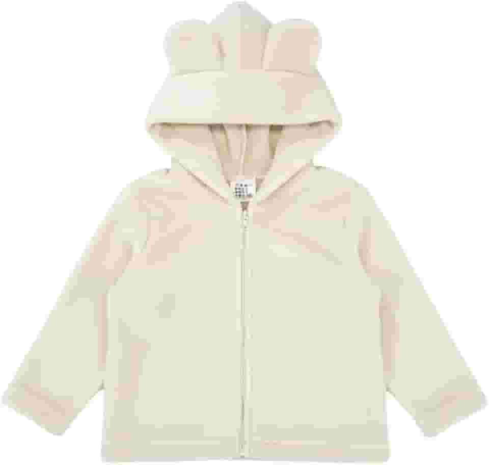 Jaqueta Fleece Casaco Infantil Peluciado Quentinho Inverno Bebê com Orelinhas Ursinho
