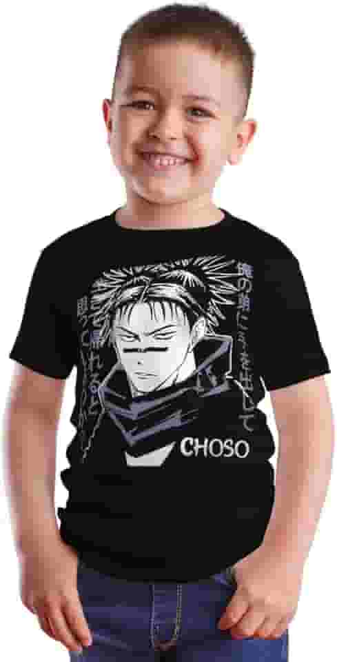 Camiseta Choso Infantil Camisa Estampada Anime Unissex 100% Algodão