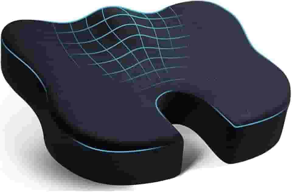 Almofada para Cadeira de Escritório e Cadeira Gamer,com Espuma Viscoelástica, Almofada de Assento Ergonômica para Conforto e Postura- Ideal para Dor nas Costas e Cóccix