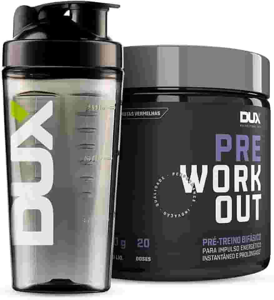DUX Pré Treino Bifásico Pre Workout Original Sabor Maçã Verde 300G Dux Nutrition
