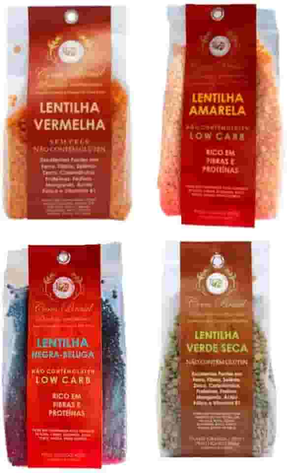 Kit 4 Lentilha Ceres: Vermelha, Lentilha Verde, Amarela, Beluga