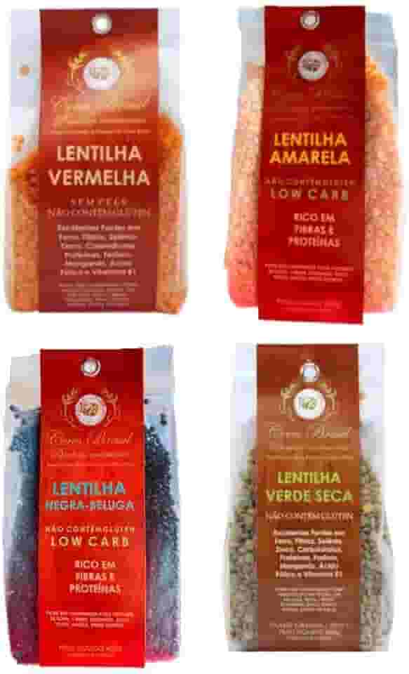 Kit 4 Lentilha Ceres: Vermelha, Lentilha Verde, Amarela, Beluga