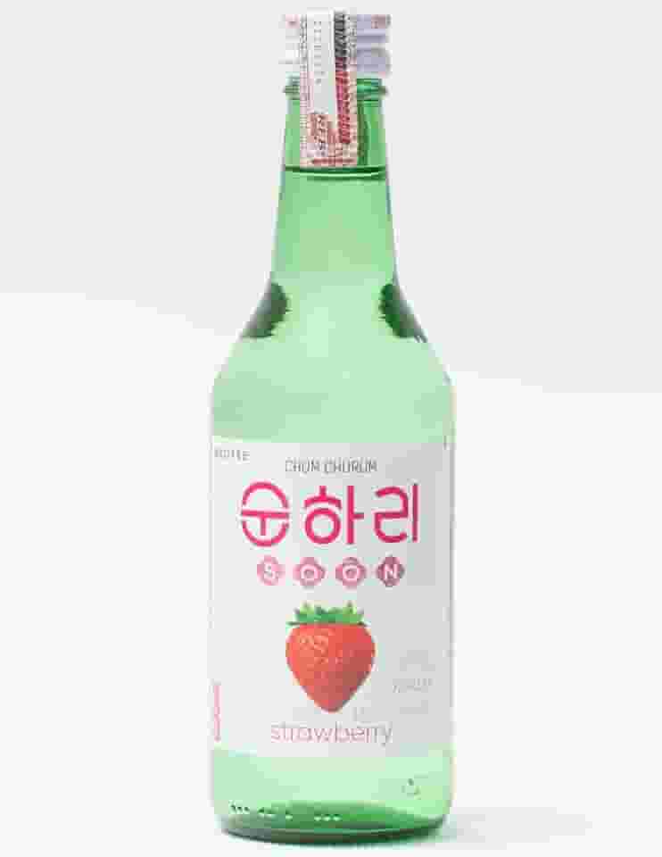 Soju Bebida Alcoólica Coreana Sabor Morango 360ml
