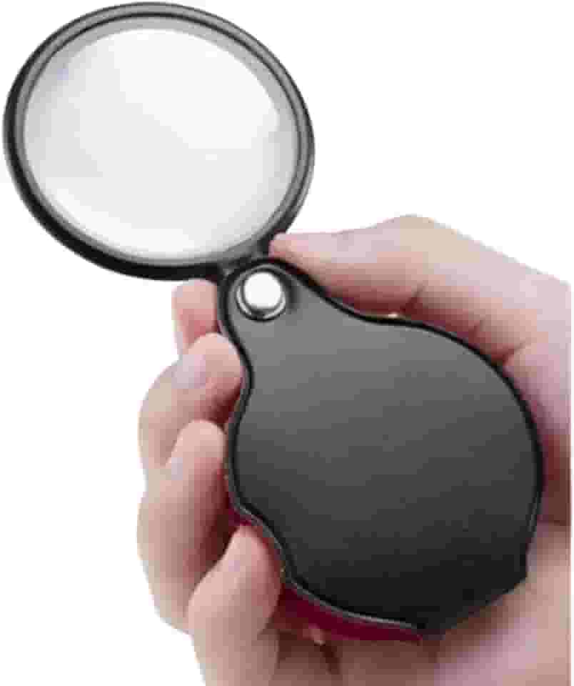 Lupa de Aumento de Bolso Portátil Dobrável Lente 60mm De Aumento Profissional Para Leitura Lupa de Mão com lente de aumento Dobrável