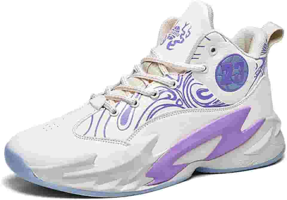 Tênis de basquete masculino de cano alto com amortecimento e suporte respirável para treinamento esportivo juvenil Equipamento de basquetebol