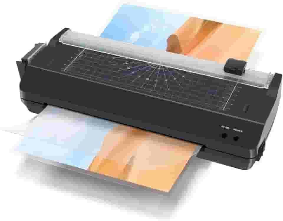 Plastificadora Laminadora Refiladora A4 A5 A6 3x1 Quente Frio (preto 110v)