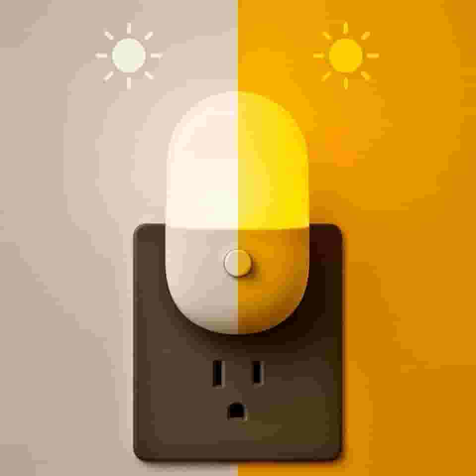 Abajur LED Mini Noturno Bivolt para Quarto Infantil: Luminária de Tomada em Acrílico - Luz Suave e Confortável para Bebês e Crianças - Kit com 02 Unidades