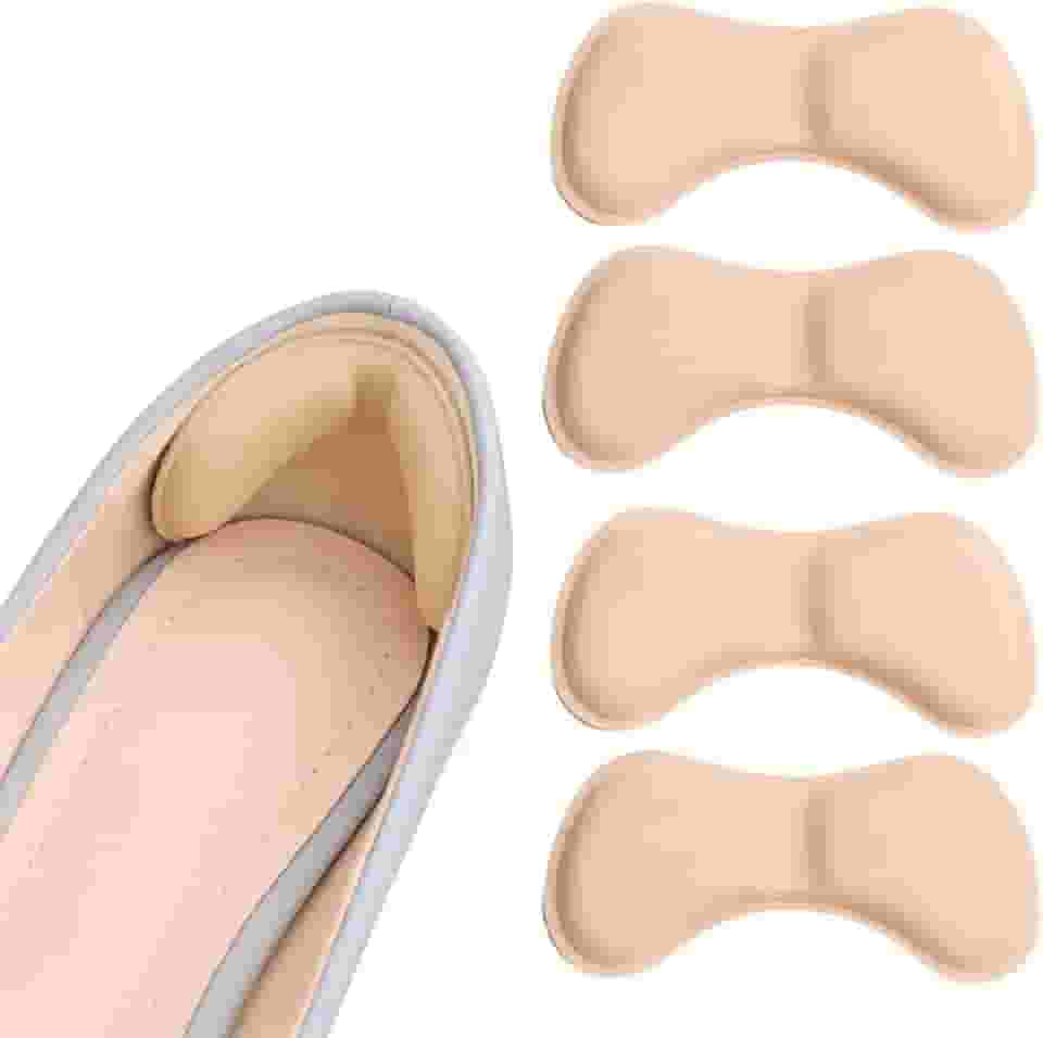 Kit 4 Protetor Calcanhar Calcanheira Tênis Sapatos Folgados Bege