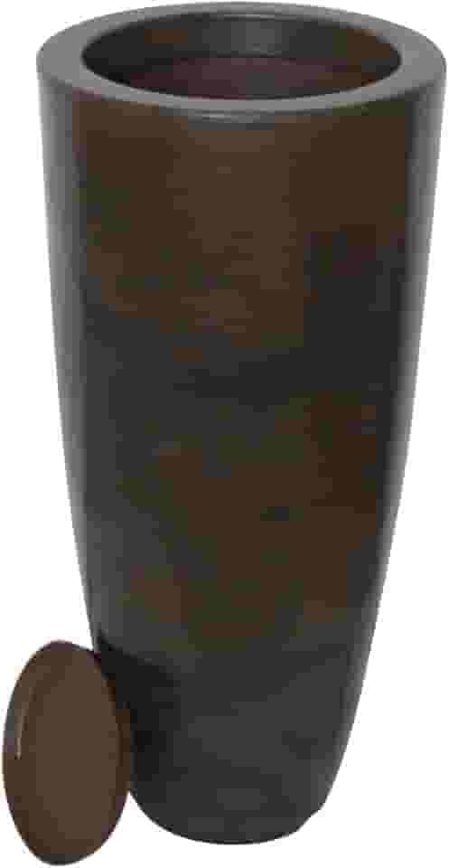 Vaso Decorativo Cone Grande Brilhante de Luxo, Estilo Moderno G (marrom)