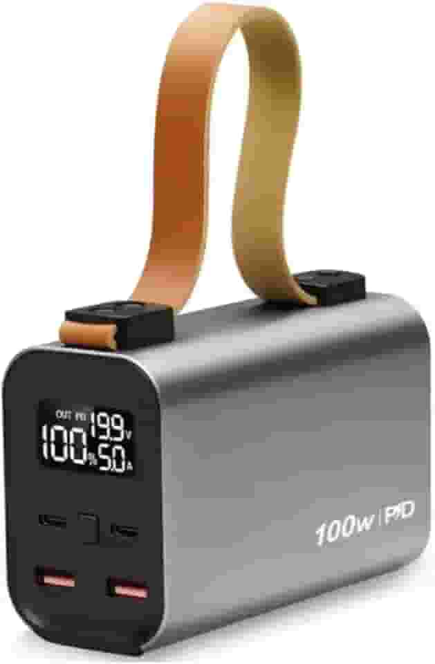 Carregador Power Bank Portátil Turbo 30000mAh,100W, Com Display digital e Lanterna, Compatível com Notebook, Celular, Tablet e Caixa de Som. (CINZA)