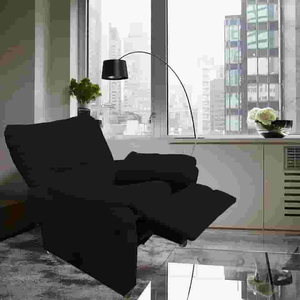 Poltrona Reclinável Manu Extensão De Cílios Estética Sobrancelha Suede Preto