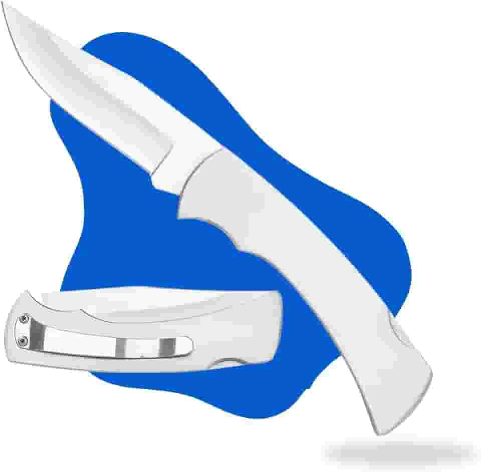 Canivete Inox Dobrável Trava Segurança Clip Cinto De Bolso Para Pesca Camping (Inox)