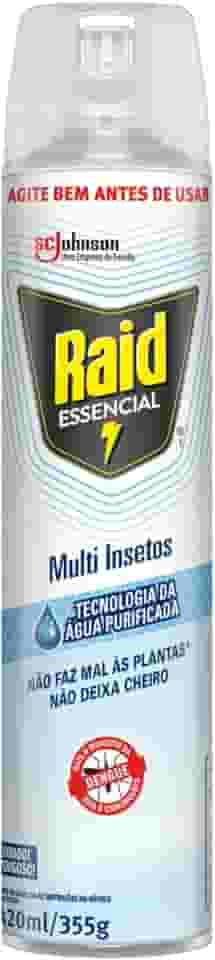 Inseticida Aerossol Multi-Insetos sem Perfume Raid Essencial Frasco 420ml Spray