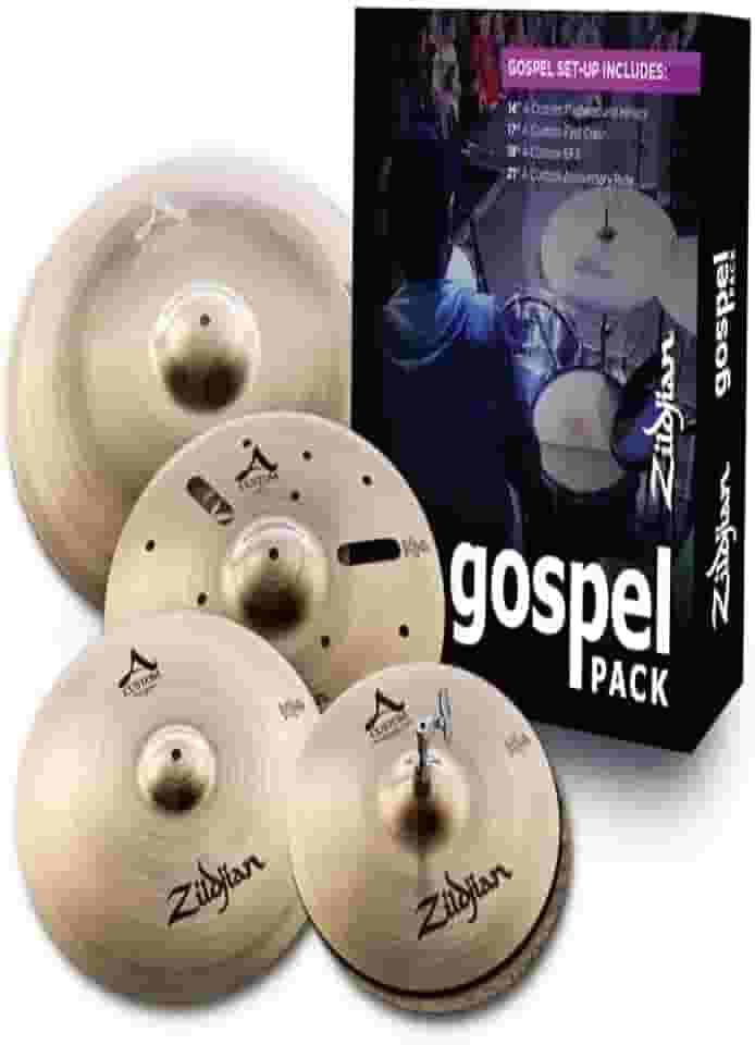 KIT DE PRATOS GOSPEL 14MSOUNDHH+17FASTCRASH+18EFX+21ANNIVERSARYRIDE A CUSTOM AC0801G ZILDJIAN