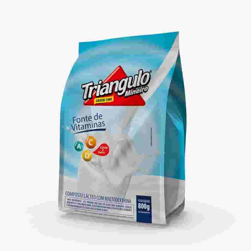 Composto Lácteo em Pó, Embalagem de 800g, Triângulo.