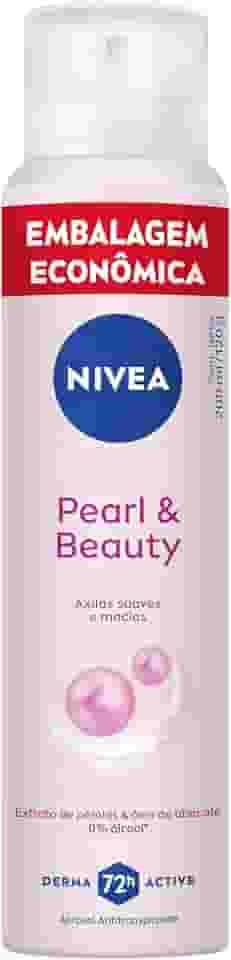 NIVEA Desodorante Aerossol Pearl & Beauty 200ml - Proteção por 72h para axilas mais suaves e bonitas