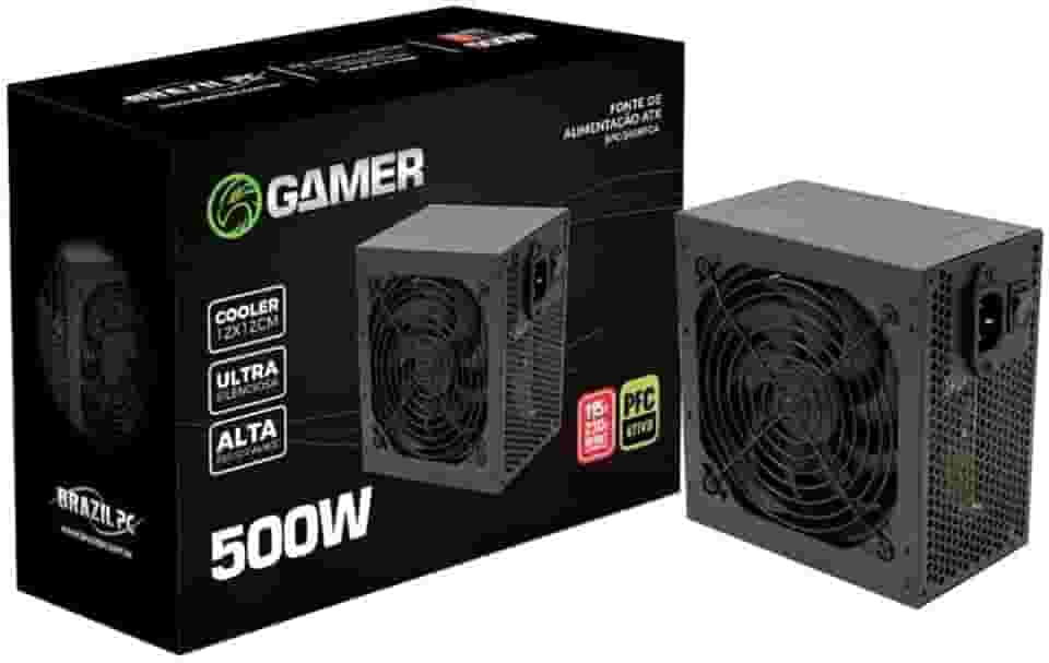 Fonte Atx 500W Real 24 Pinos - BrazilPc
