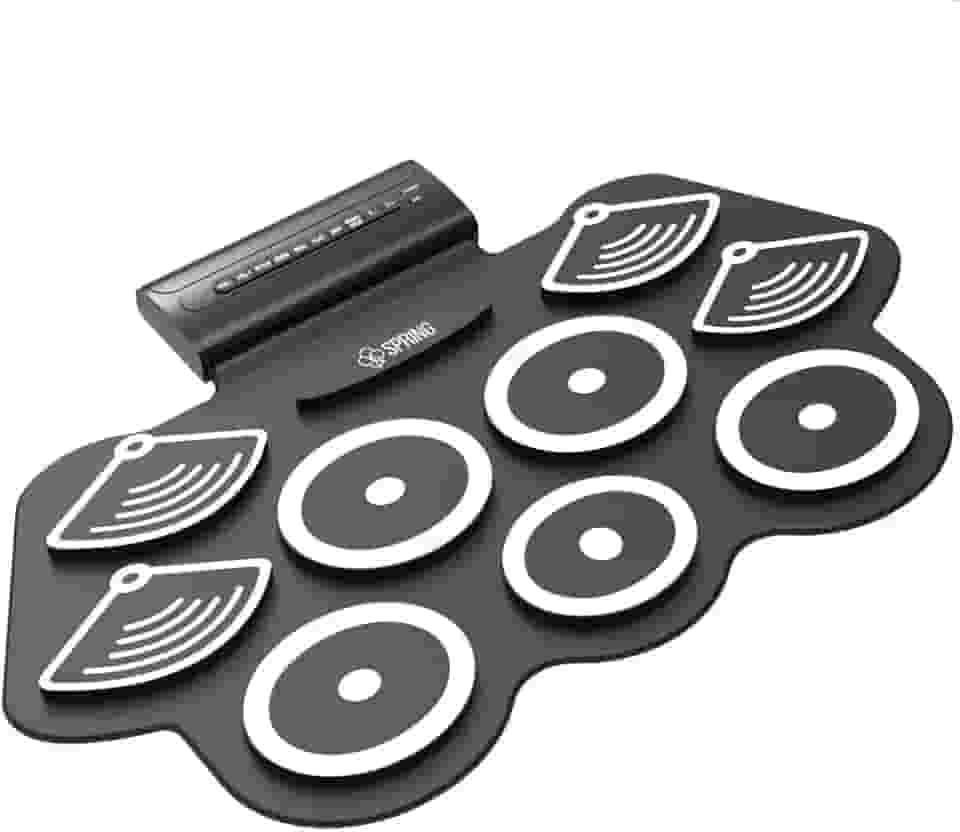 Bateria Eletronica Dobravel Preto Spring 9 Pads