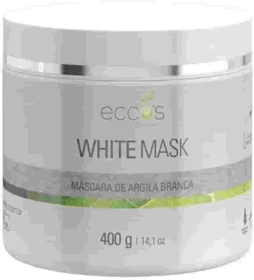 Máscara De Argila Branca Eccos Cosméticos 400g White Mask Tipo de pele:Todos