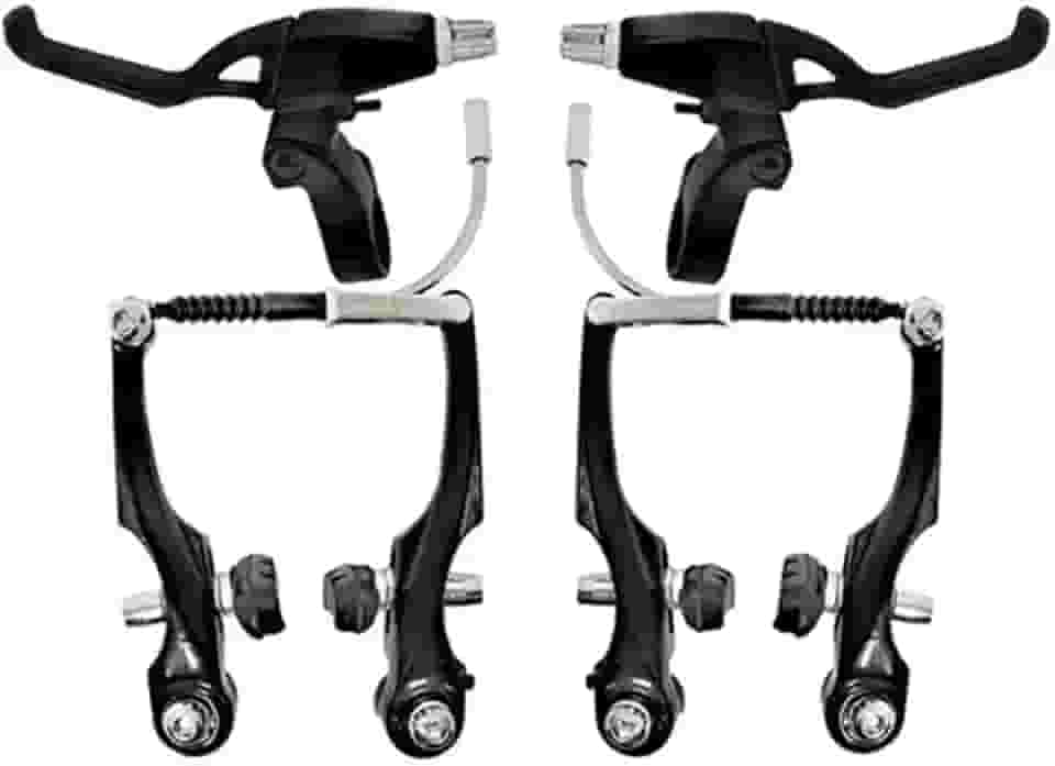 FREIO V-BRAKE COM MAÇANETA DE ALUMINIO PRETO P/BICICLETA