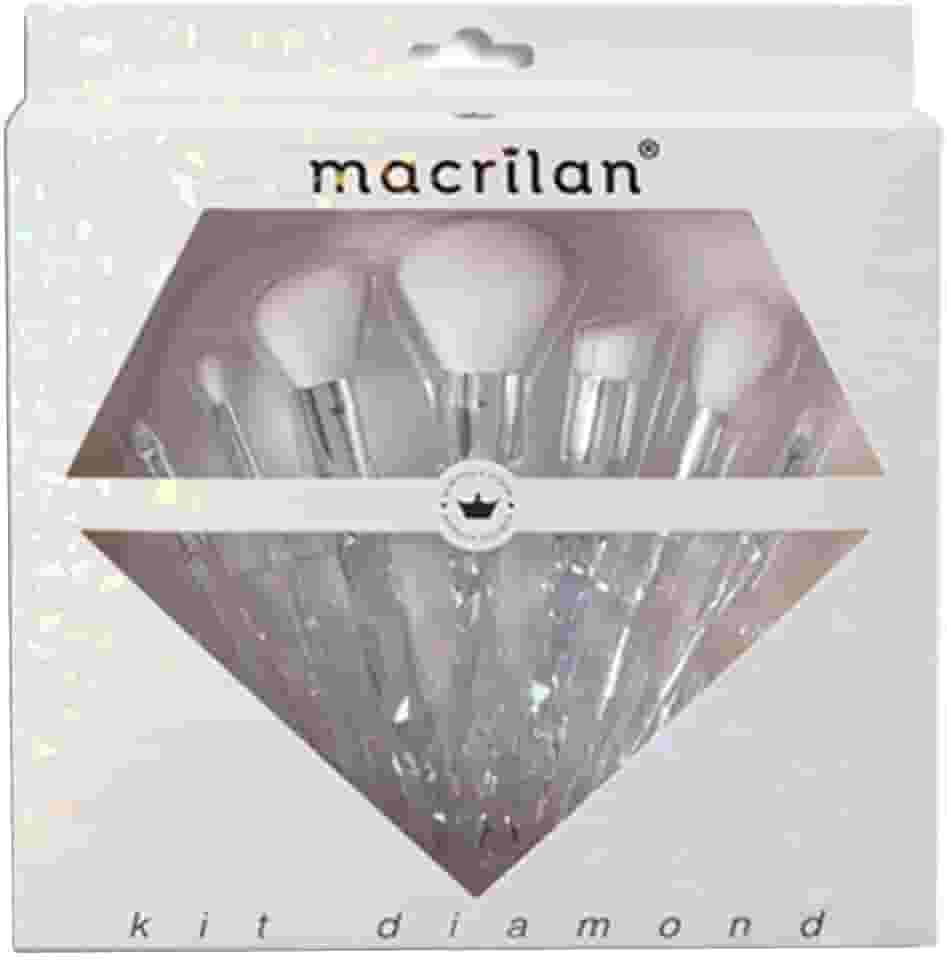 Macrilan Kit Diamond Com 7 Pincéis Profissionais Para Maquiagem - Ed003