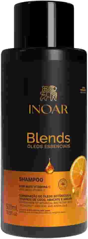 Inoar, Blends Shampoo Hidratação e Brilho com Óleos de Coco, Abacate e Argan - 500ml