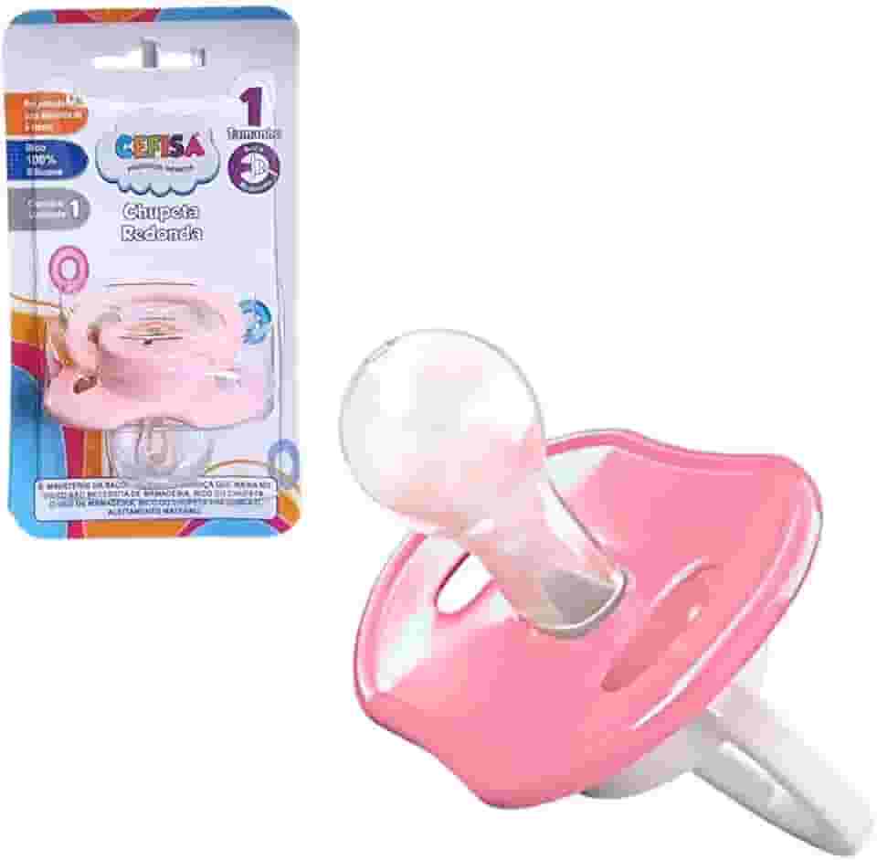 Cefisa chupeta bico redondo n 1 rosa