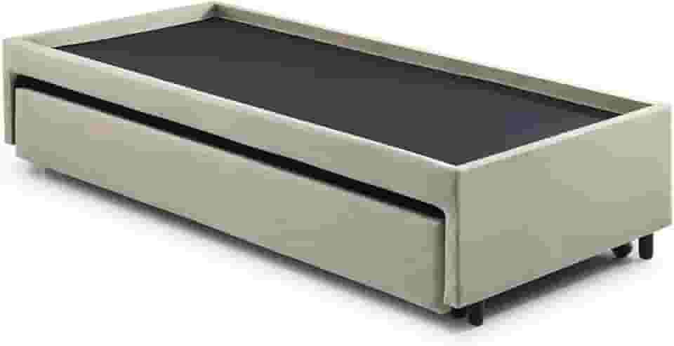 Bicama Box para Dois Colchões Solteiro Linho Bege