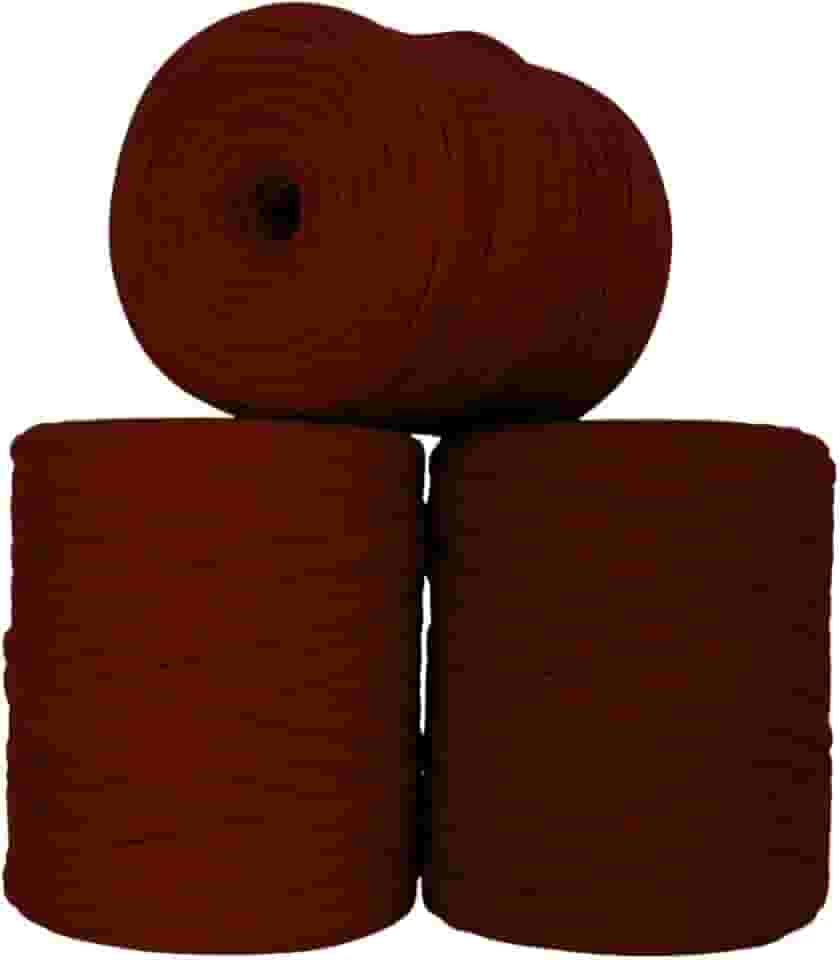 SYMEON Fio de Malha 1kg Ecologico Residual 140m para Crochê Tricô Artesanato (Tons de Bordô)