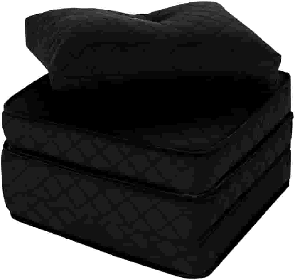 Puff Colchonete Dobrável/Sofa 3 em 1 Espuma D33 + Travesseiro Solteiro BF Colchões