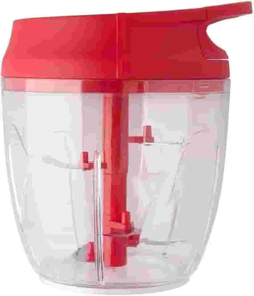 Processador de Alimentos Manual Triturador Mixer 5 Laminas - 850ml Clink (VERMELHO)
