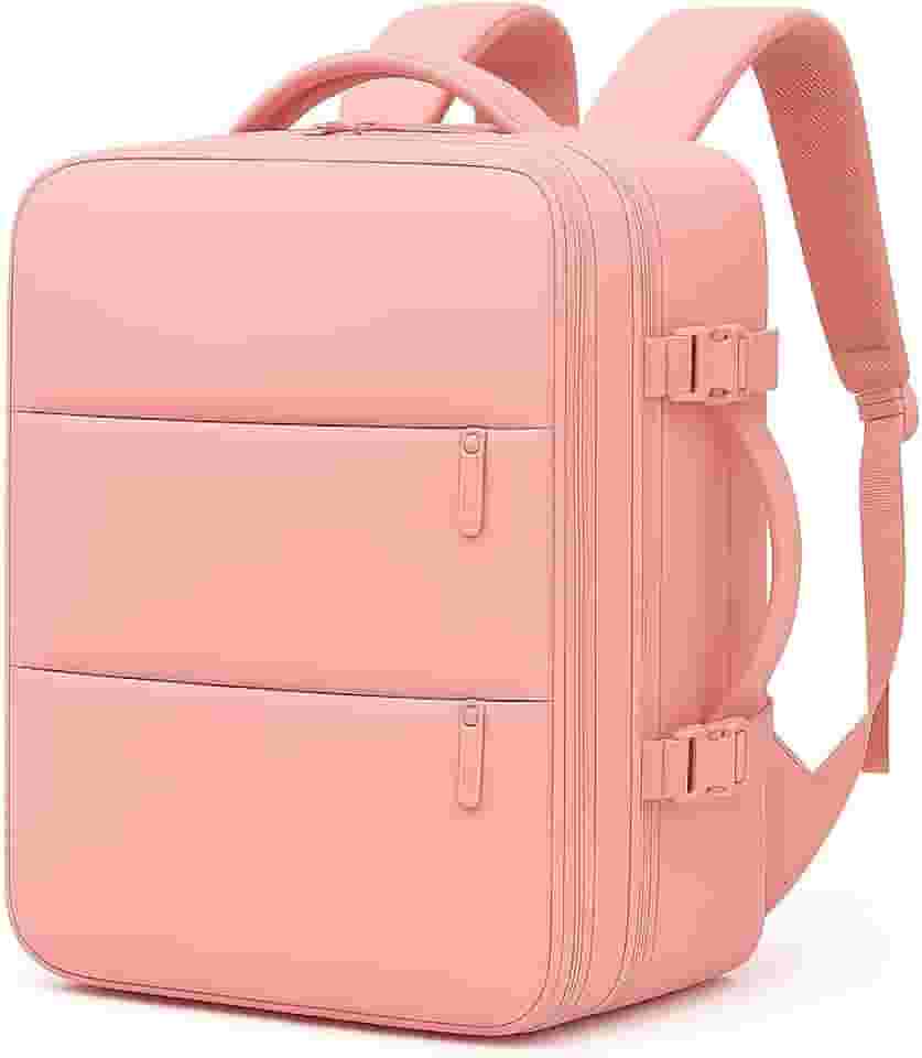 Mochila de viagem grande para mulheres e homens, mochila de mão, mochila de caminhada, Compartimento para Notebook, Sapatos e Entrada USB, para viagens, Cinza, 25L, Mochilas de viagem