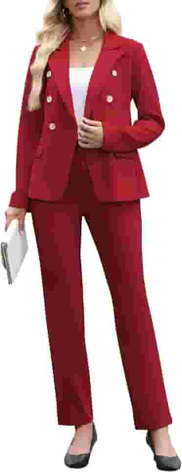 Conjunto feminino de duas peças, conjunto de calças elegantes para negócios, casual, escritório, trabalho, blazer profissional