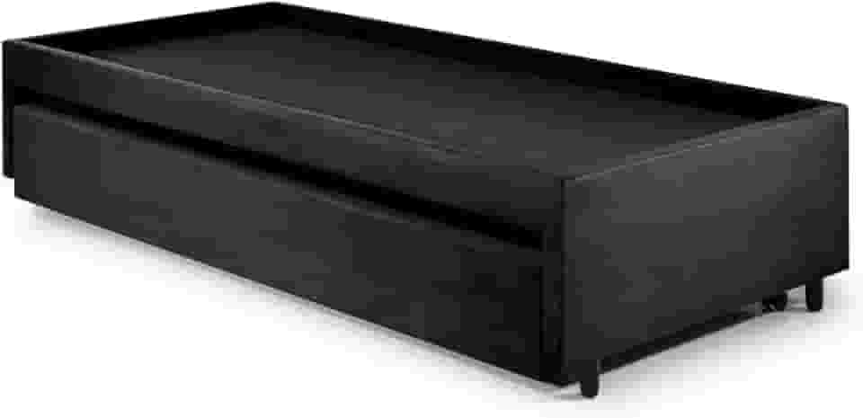 Bicama Box para Dois Colchões Solteiro Suede Preto