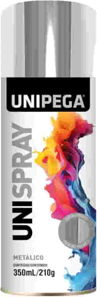 UNIPEGA TINTA SPRAY METALICA CROMADO 350ML/210G