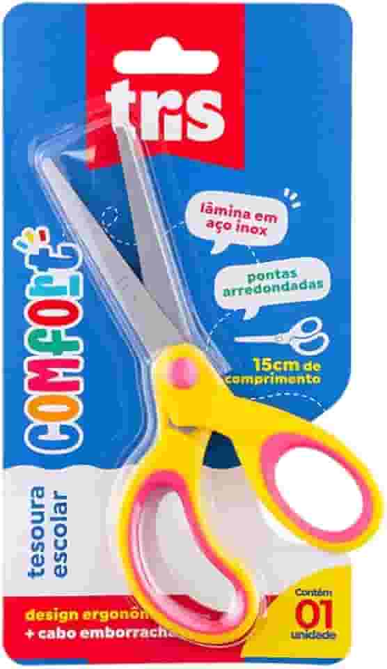 Tesoura Escolar Comfort - 15Cm - Cart C/1 Un - Tris