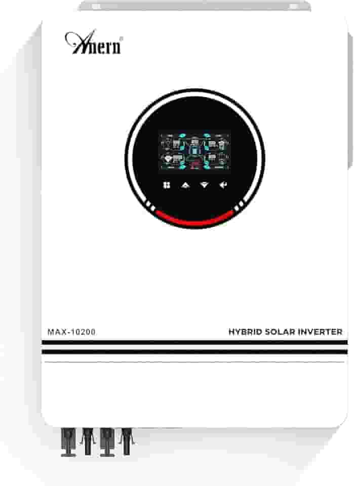 Inversor Híbrido Solar de 10,2KW, 48V DC para 220V-230V AC Off Grid, Inversor Solar de Onda Senoidal Pura com Controlador de Carga MPPT de 160A, Funciona com Bateria de Chumbo-Ácido e Lítio