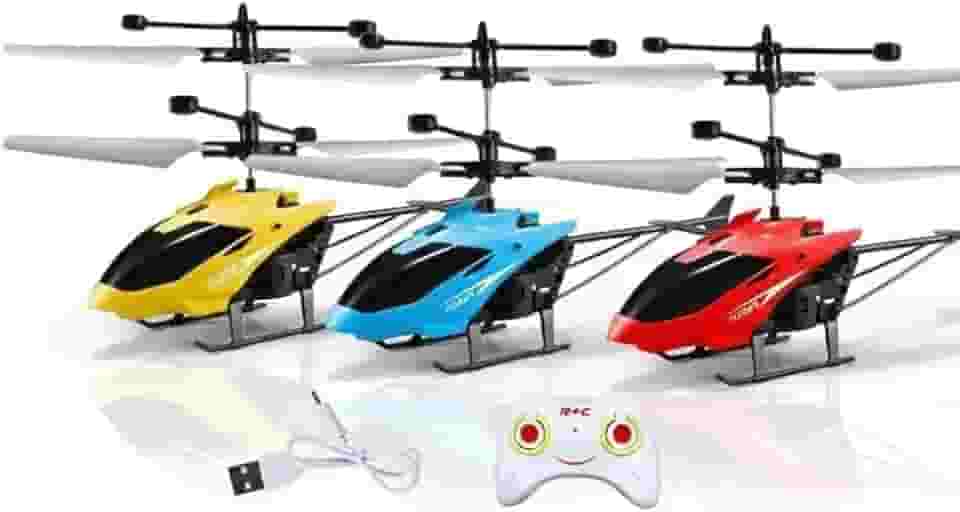 Helicóptero RC PCX2400 com Sensor Automático – Recarregável, Leve e Resistente – Brinquedo do Momento