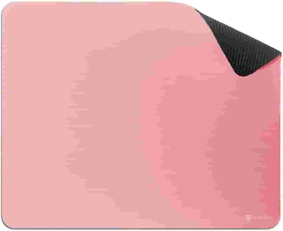Mouse Pad TopGet ProControl | Gamer & Home Office | Precisão, Deslize Suave | Base Borracha Antiderrapante, Poliéster Durável | 22x18 cm (Rosa Claro)