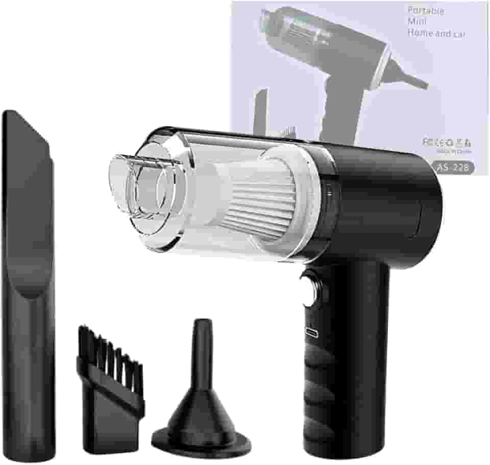 Mini Aspirador Portátil 3 em 1 Sem Fio Recarregável USB com Filtro – Para Carro, Teclado e Casa – AS-228