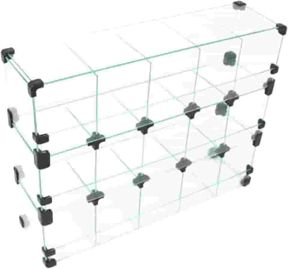 Baleiro Expositor Preto de Vidro - 0,60 x 0,45 x 0,15m