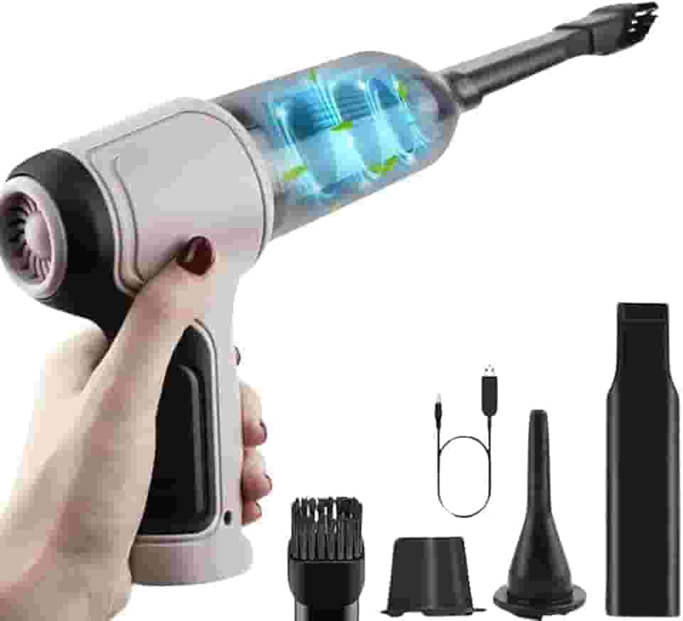 Aspirador de Pó Sem Fio Portátil 3 em 1 Para Limpeza de Carro, Cozinha, Quarto, Sala, Banheiro, Escritório, Bateria Alta Capacidade Motor 120W Recarregável USB, Cor Sortida - Premium