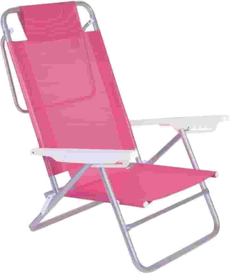 Mor - Cadeira Reclinável Alumínio 6 Posições Summer Pink